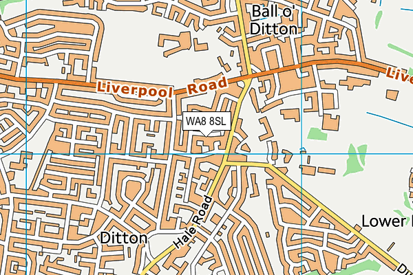 WA8 8SL map - OS VectorMap District (Ordnance Survey) WA8 8SL map - OS VectorMap District (Ordnance Survey)