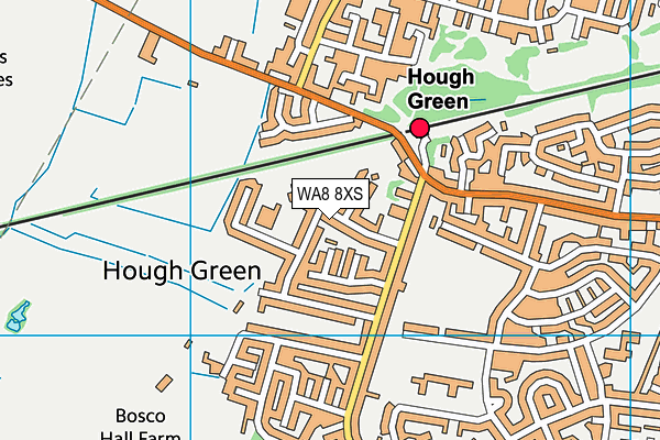 WA8 8XS map - OS VectorMap District (Ordnance Survey) WA8 8XS map - OS VectorMap District (Ordnance Survey)