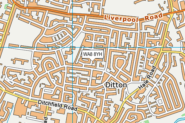WA8 8YH map - OS VectorMap District (Ordnance Survey) WA8 8YH map - OS VectorMap District (Ordnance Survey)