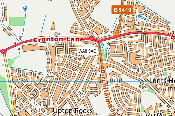 WA8 9AQ map - OS VectorMap District (Ordnance Survey) WA8 9AQ map - OS VectorMap District (Ordnance Survey)
