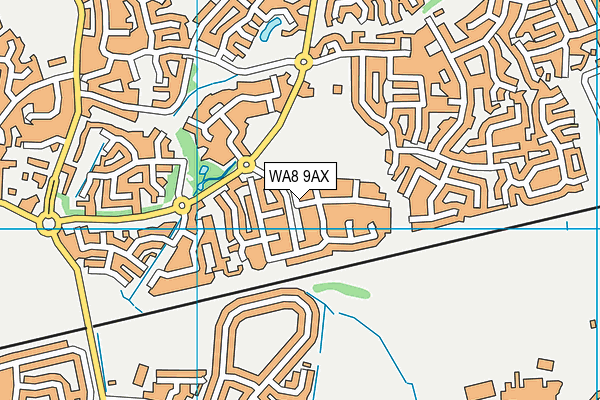 WA8 9AX map - OS VectorMap District (Ordnance Survey) WA8 9AX map - OS VectorMap District (Ordnance Survey)