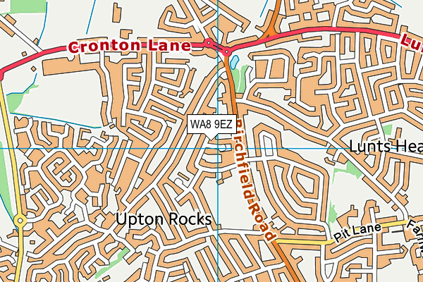 WA8 9EZ map - OS VectorMap District (Ordnance Survey)