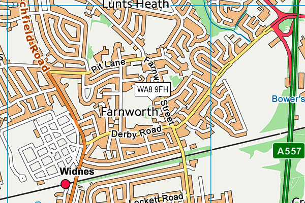 WA8 9FH map - OS VectorMap District (Ordnance Survey) WA8 9FH map - OS VectorMap District (Ordnance Survey)