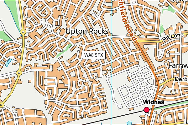 WA8 9FX map - OS VectorMap District (Ordnance Survey) WA8 9FX map - OS VectorMap District (Ordnance Survey)
