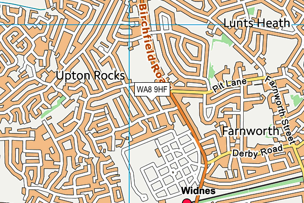 WA8 9HF map - OS VectorMap District (Ordnance Survey) WA8 9HF map - OS VectorMap District (Ordnance Survey)