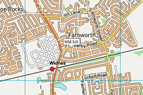 WA8 9JX map - OS VectorMap District (Ordnance Survey) WA8 9JX map - OS VectorMap District (Ordnance Survey)