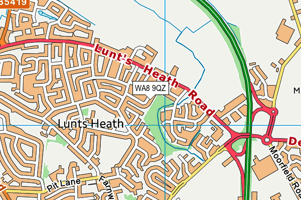 WA8 9QZ map - OS VectorMap District (Ordnance Survey) WA8 9QZ map - OS VectorMap District (Ordnance Survey)