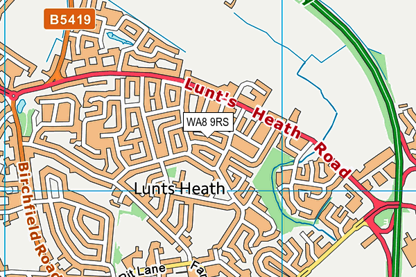 WA8 9RS map - OS VectorMap District (Ordnance Survey) WA8 9RS map - OS VectorMap District (Ordnance Survey)