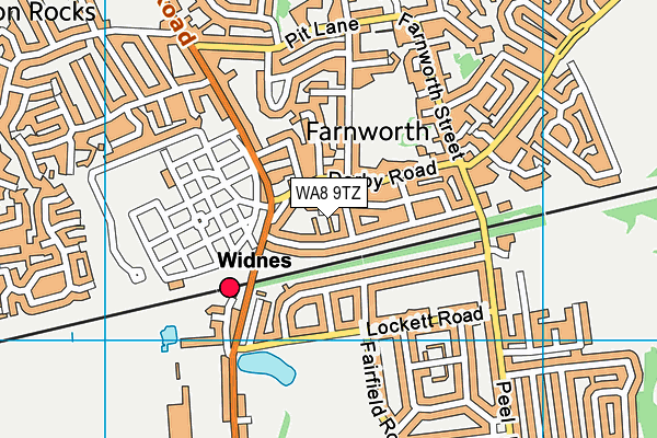 WA8 9TZ map - OS VectorMap District (Ordnance Survey) WA8 9TZ map - OS VectorMap District (Ordnance Survey)