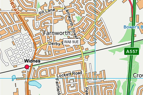 WA8 9UE map - OS VectorMap District (Ordnance Survey) WA8 9UE map - OS VectorMap District (Ordnance Survey)