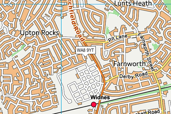 WA8 9YT map - OS VectorMap District (Ordnance Survey) WA8 9YT map - OS VectorMap District (Ordnance Survey)