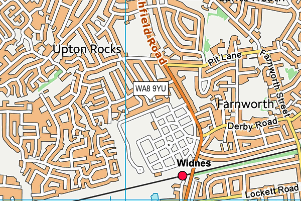 WA8 9YU map - OS VectorMap District (Ordnance Survey) WA8 9YU map - OS VectorMap District (Ordnance Survey)