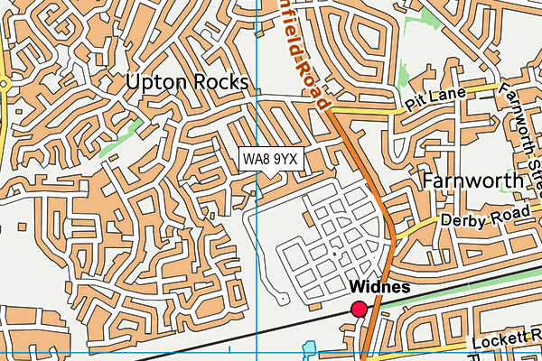 WA8 9YX map - OS VectorMap District (Ordnance Survey) WA8 9YX map - OS VectorMap District (Ordnance Survey)