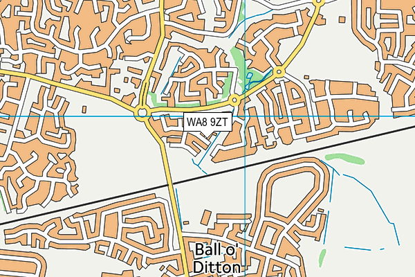 WA8 9ZT map - OS VectorMap District (Ordnance Survey) WA8 9ZT map - OS VectorMap District (Ordnance Survey)