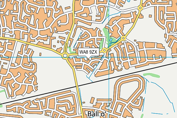 WA8 9ZX map - OS VectorMap District (Ordnance Survey) WA8 9ZX map - OS VectorMap District (Ordnance Survey)