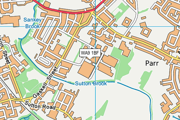 WA9 1BF map - OS VectorMap District (Ordnance Survey) WA9 1BF map - OS VectorMap District (Ordnance Survey)