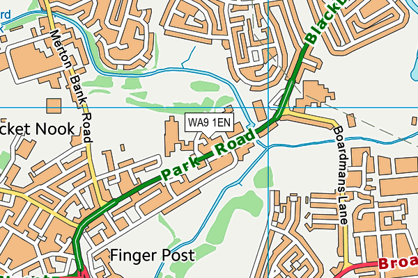 WA9 1EN map - OS VectorMap District (Ordnance Survey) WA9 1EN map - OS VectorMap District (Ordnance Survey)