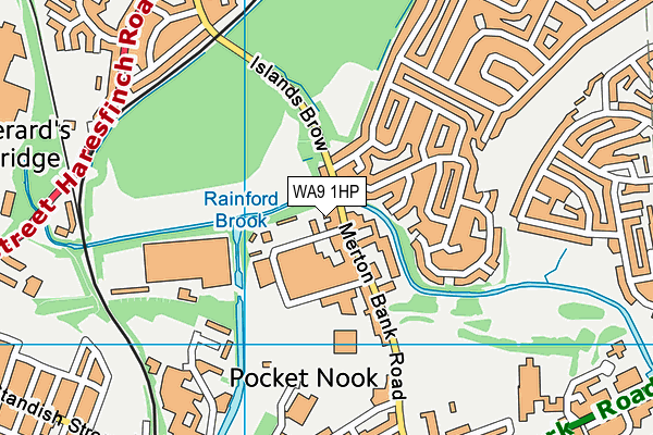 WA9 1HP map - OS VectorMap District (Ordnance Survey) WA9 1HP map - OS VectorMap District (Ordnance Survey)