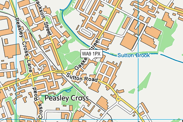 WA9 1PX map - OS VectorMap District (Ordnance Survey)