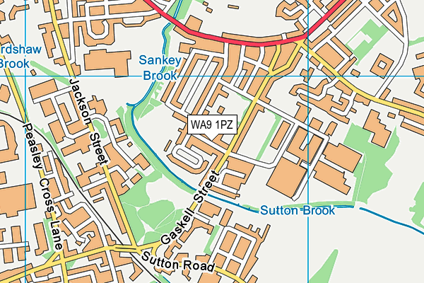 WA9 1PZ map - OS VectorMap District (Ordnance Survey) WA9 1PZ map - OS VectorMap District (Ordnance Survey)