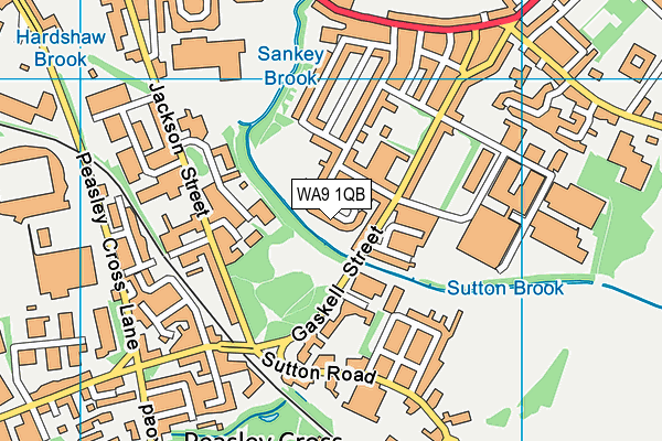 WA9 1QB map - OS VectorMap District (Ordnance Survey) WA9 1QB map - OS VectorMap District (Ordnance Survey)