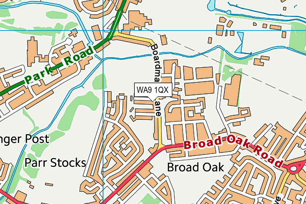 WA9 1QX map - OS VectorMap District (Ordnance Survey) WA9 1QX map - OS VectorMap District (Ordnance Survey)