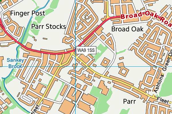 WA9 1SS map - OS VectorMap District (Ordnance Survey) WA9 1SS map - OS VectorMap District (Ordnance Survey)
