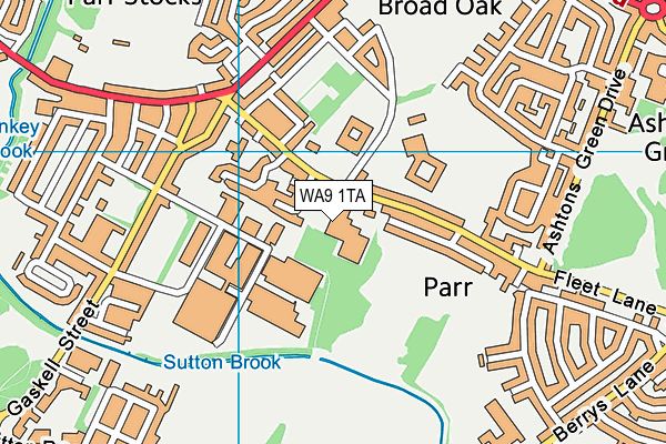 WA9 1TA map - OS VectorMap District (Ordnance Survey) WA9 1TA map - OS VectorMap District (Ordnance Survey)