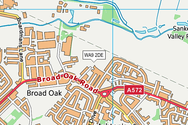 WA9 2DE map - OS VectorMap District (Ordnance Survey) WA9 2DE map - OS VectorMap District (Ordnance Survey)