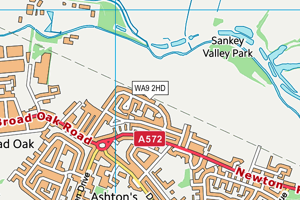 WA9 2HD map - OS VectorMap District (Ordnance Survey) WA9 2HD map - OS VectorMap District (Ordnance Survey)
