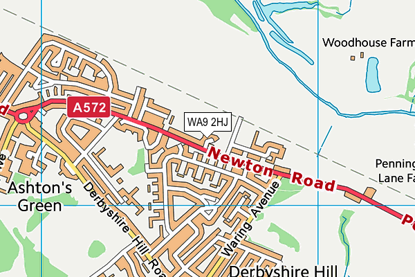 WA9 2HJ map - OS VectorMap District (Ordnance Survey)