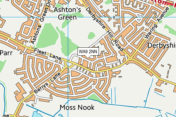 WA9 2NN map - OS VectorMap District (Ordnance Survey) WA9 2NN map - OS VectorMap District (Ordnance Survey)