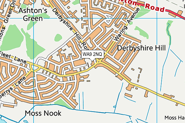 WA9 2NQ map - OS VectorMap District (Ordnance Survey) WA9 2NQ map - OS VectorMap District (Ordnance Survey)