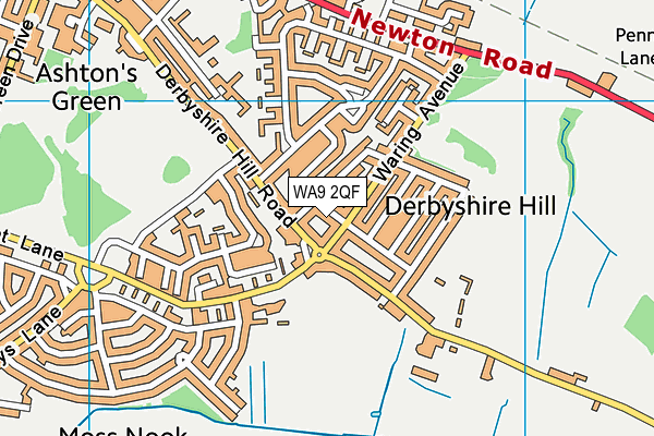 WA9 2QF map - OS VectorMap District (Ordnance Survey) WA9 2QF map - OS VectorMap District (Ordnance Survey)