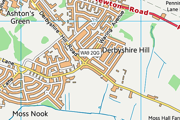 WA9 2QG map - OS VectorMap District (Ordnance Survey) WA9 2QG map - OS VectorMap District (Ordnance Survey)