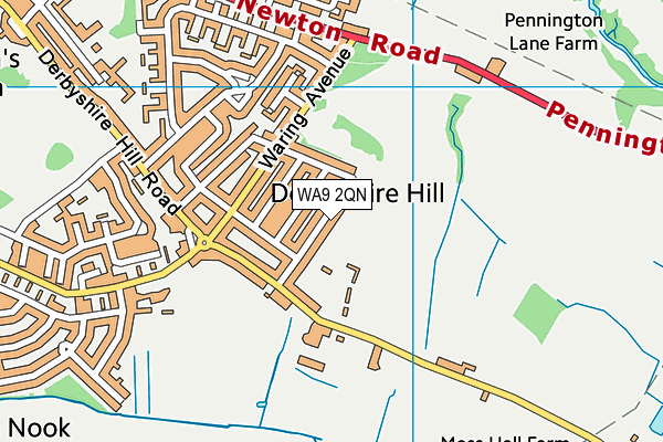 WA9 2QN map - OS VectorMap District (Ordnance Survey) WA9 2QN map - OS VectorMap District (Ordnance Survey)