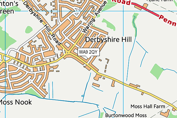 WA9 2QY map - OS VectorMap District (Ordnance Survey) WA9 2QY map - OS VectorMap District (Ordnance Survey)