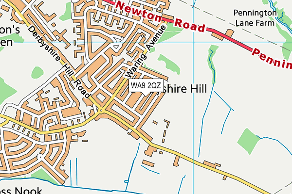 WA9 2QZ map - OS VectorMap District (Ordnance Survey) WA9 2QZ map - OS VectorMap District (Ordnance Survey)