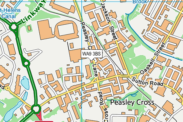 WA9 3BS map - OS VectorMap District (Ordnance Survey) WA9 3BS map - OS VectorMap District (Ordnance Survey)