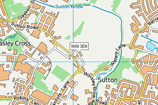 WA9 3EN map - OS VectorMap District (Ordnance Survey) WA9 3EN map - OS VectorMap District (Ordnance Survey)