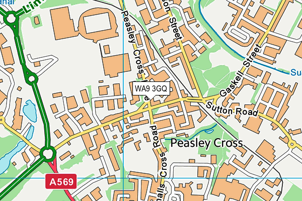 WA9 3GQ map - OS VectorMap District (Ordnance Survey) WA9 3GQ map - OS VectorMap District (Ordnance Survey)
