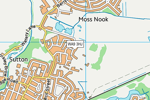 WA9 3HJ map - OS VectorMap District (Ordnance Survey) WA9 3HJ map - OS VectorMap District (Ordnance Survey)