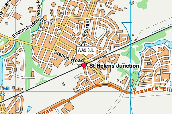 WA9 3JL map - OS VectorMap District (Ordnance Survey) WA9 3JL map - OS VectorMap District (Ordnance Survey)