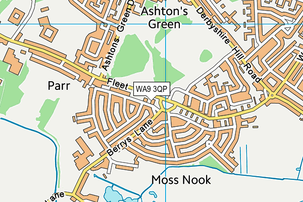 WA9 3QP map - OS VectorMap District (Ordnance Survey) WA9 3QP map - OS VectorMap District (Ordnance Survey)