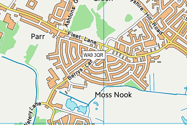 WA9 3QR map - OS VectorMap District (Ordnance Survey) WA9 3QR map - OS VectorMap District (Ordnance Survey)