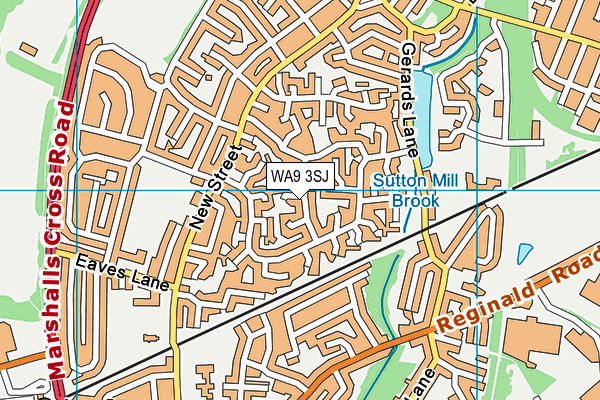 WA9 3SJ map - OS VectorMap District (Ordnance Survey) WA9 3SJ map - OS VectorMap District (Ordnance Survey)