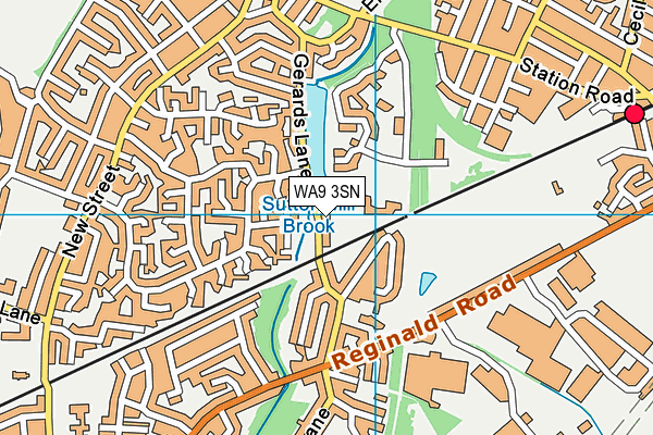 WA9 3SN map - OS VectorMap District (Ordnance Survey) WA9 3SN map - OS VectorMap District (Ordnance Survey)
