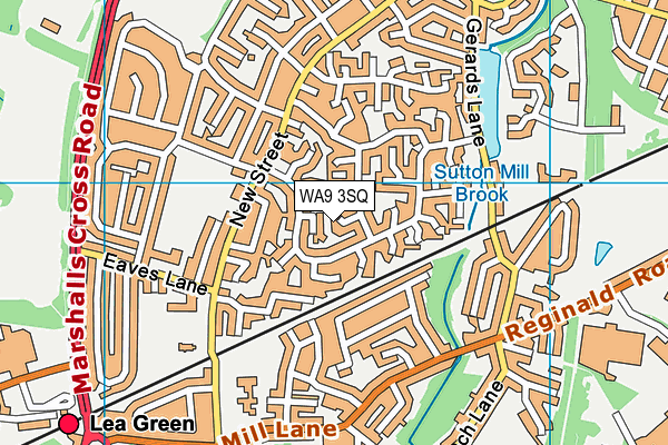 WA9 3SQ map - OS VectorMap District (Ordnance Survey) WA9 3SQ map - OS VectorMap District (Ordnance Survey)