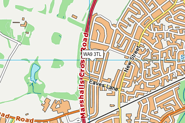 WA9 3TL map - OS VectorMap District (Ordnance Survey) WA9 3TL map - OS VectorMap District (Ordnance Survey)