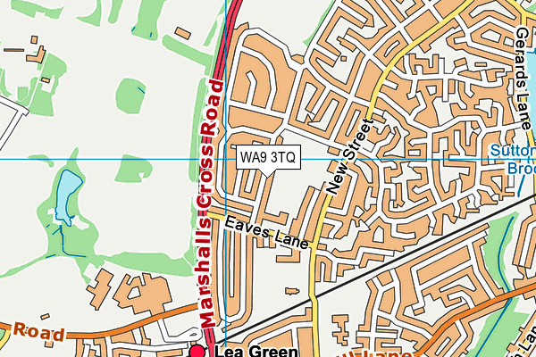 WA9 3TQ map - OS VectorMap District (Ordnance Survey) WA9 3TQ map - OS VectorMap District (Ordnance Survey)